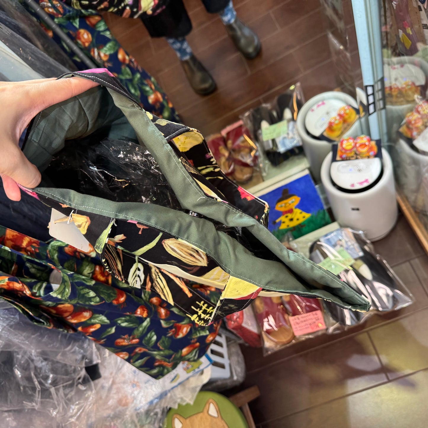 Handmade Vegetables Tote Bag, Fabric from Japan