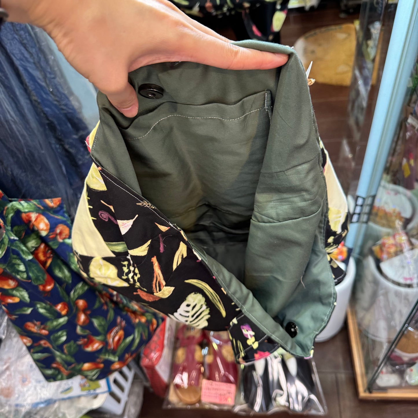 Handmade Vegetables Tote Bag, Fabric from Japan