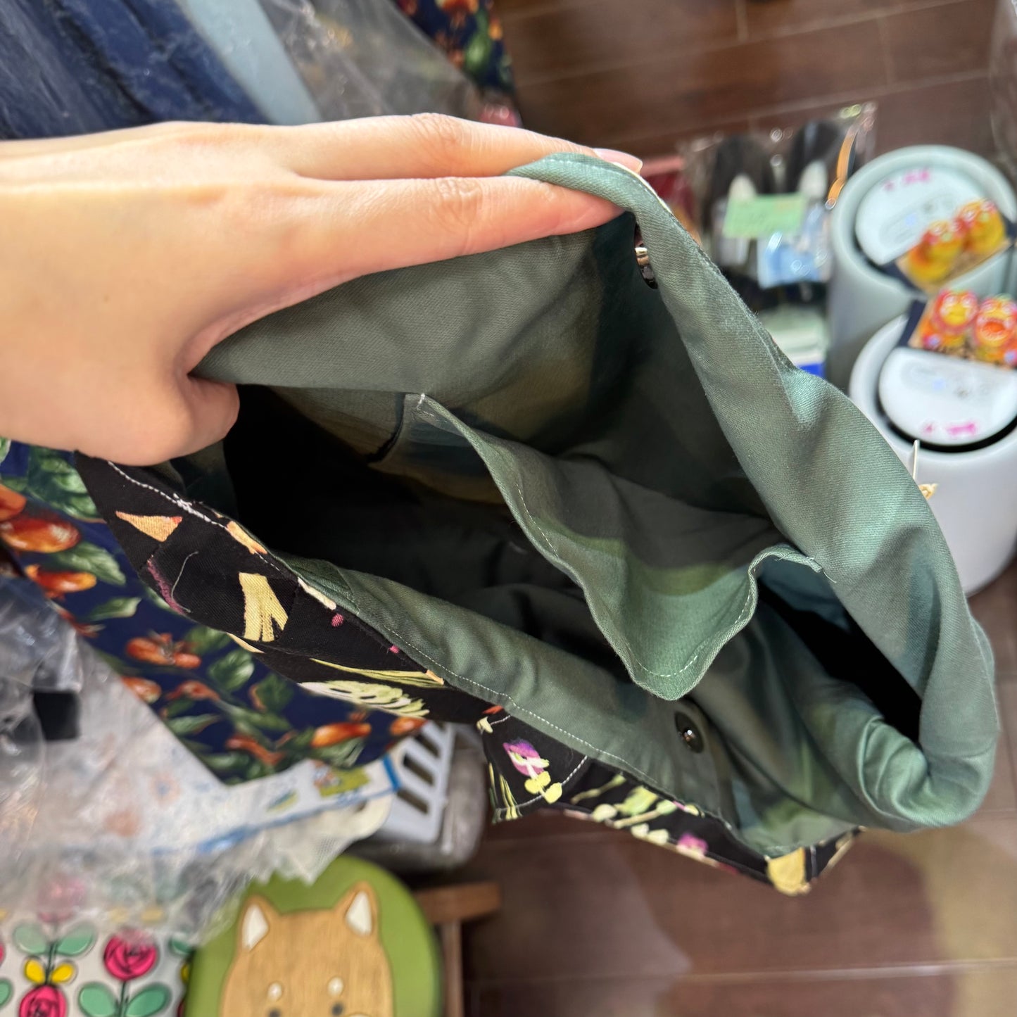 Handmade Vegetables Tote Bag, Fabric from Japan