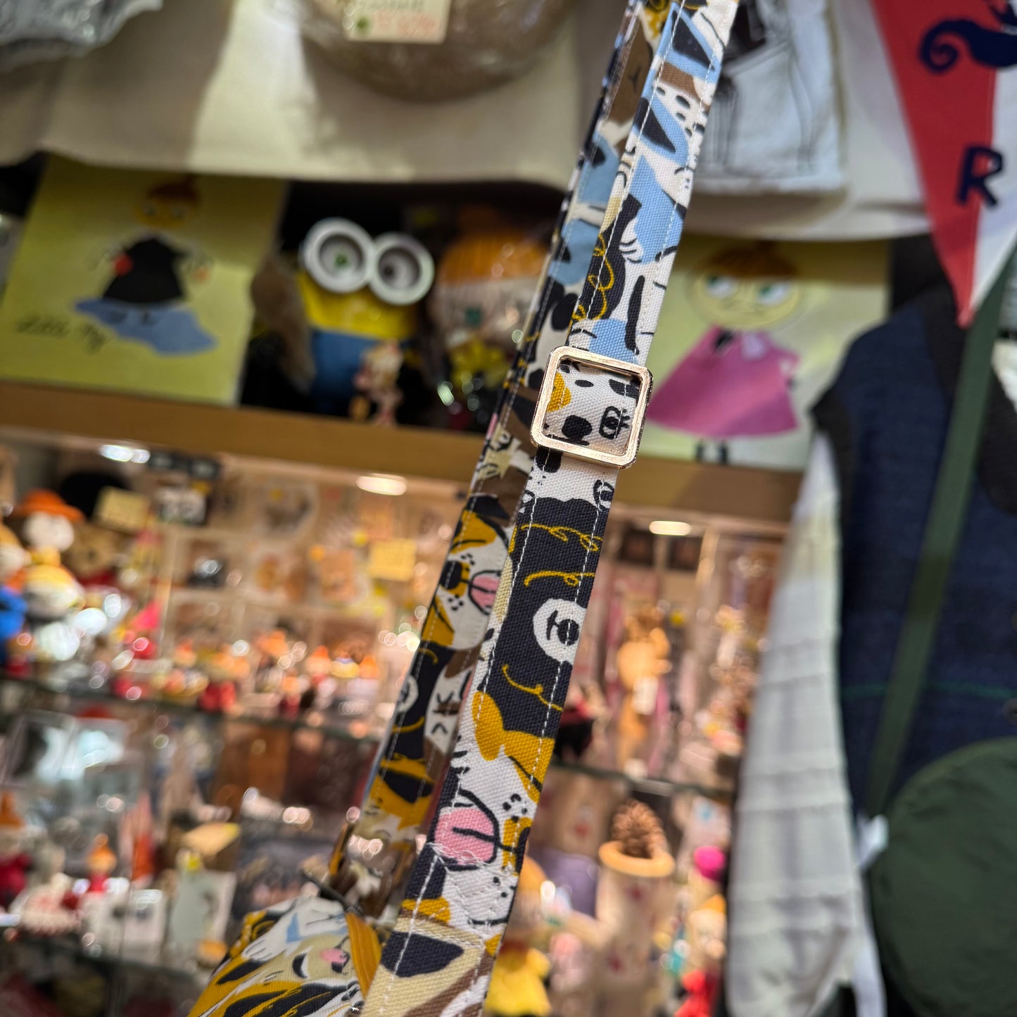 Handmade Dogs Print Shoulder Bag, Fabric from Japan