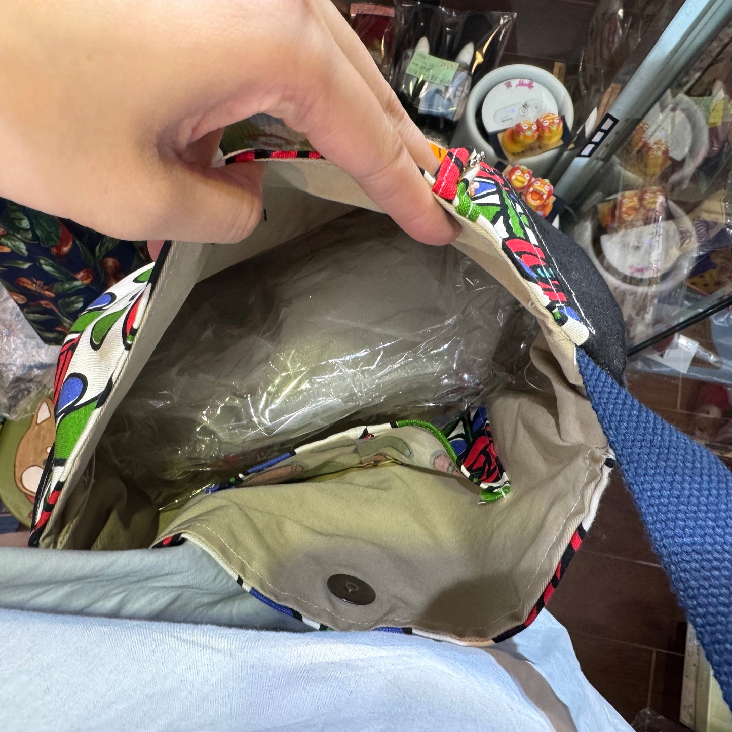 Handmade Floral Shoulder Bag, Fabric from Japan