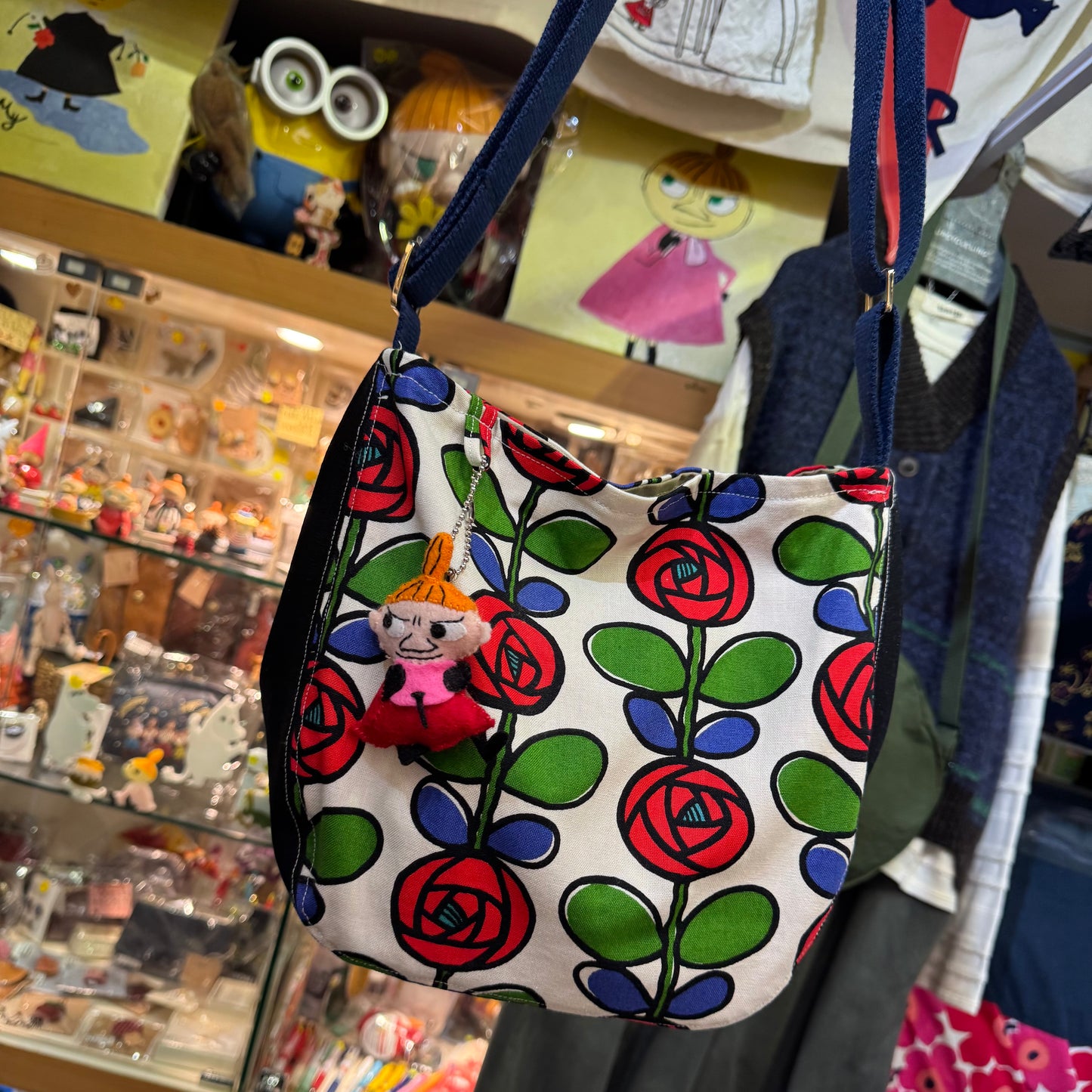 Handmade Floral Shoulder Bag, Fabric from Japan
