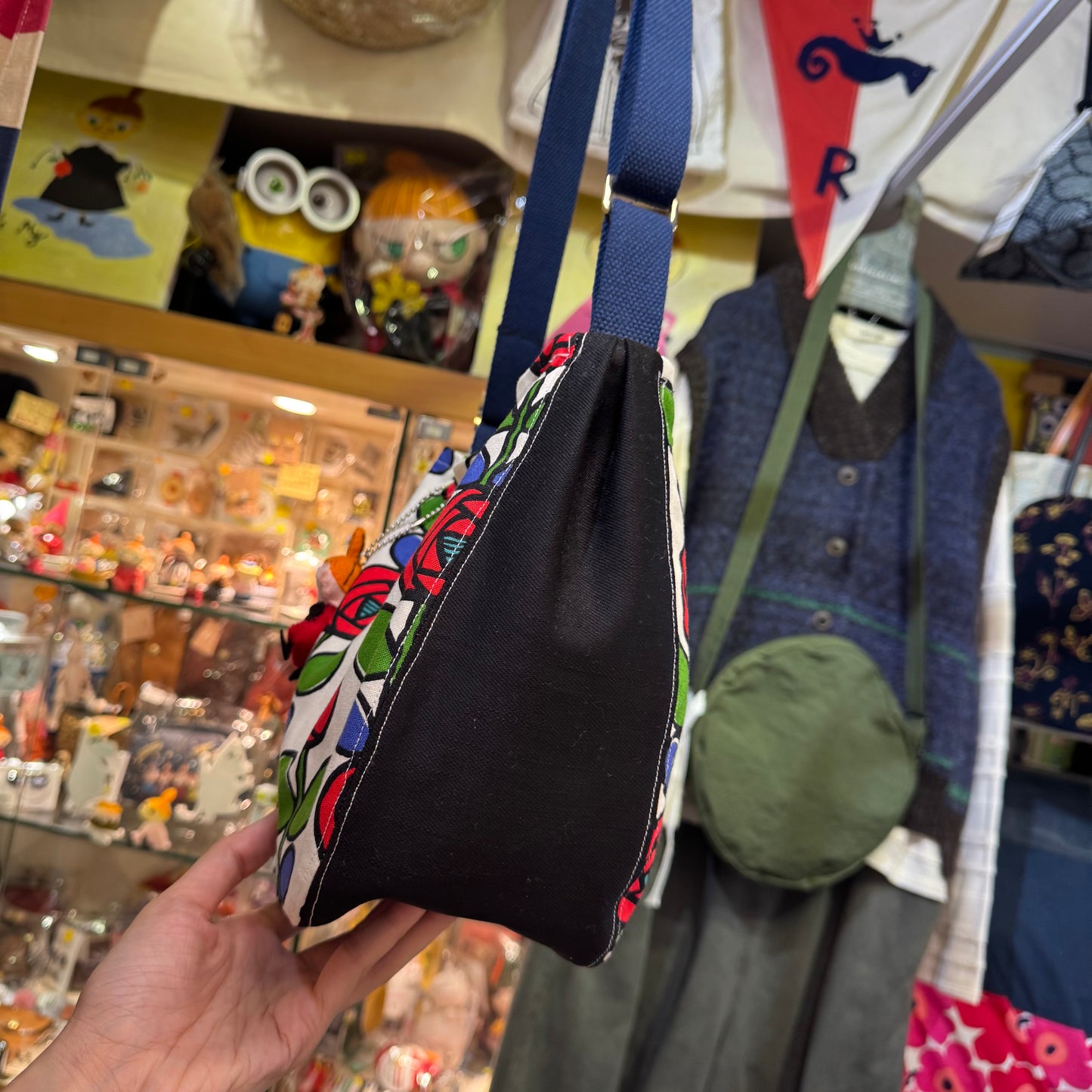 Handmade Floral Shoulder Bag, Fabric from Japan