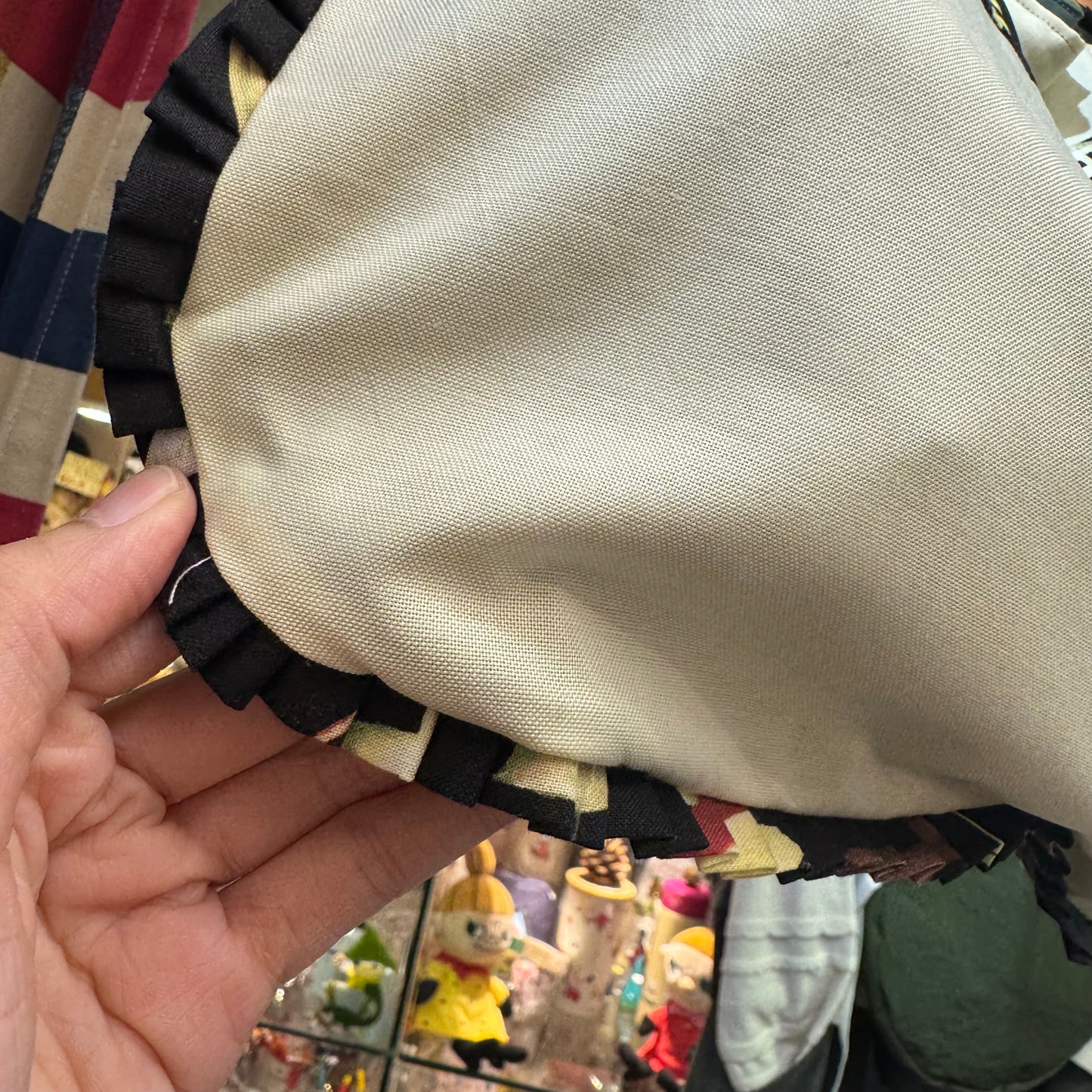 Handmade Rectangle Vegetables Hand Bag, Fabric from Japan
