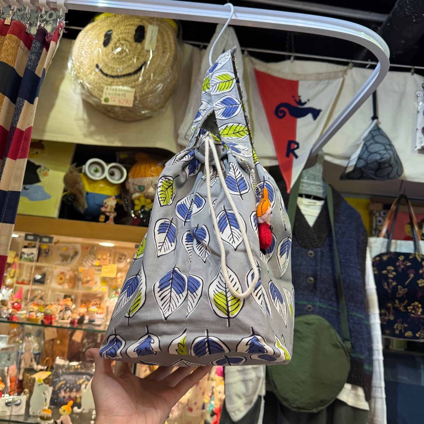 Handmade Leaf 2Way Hand Bag, fabric from Japan