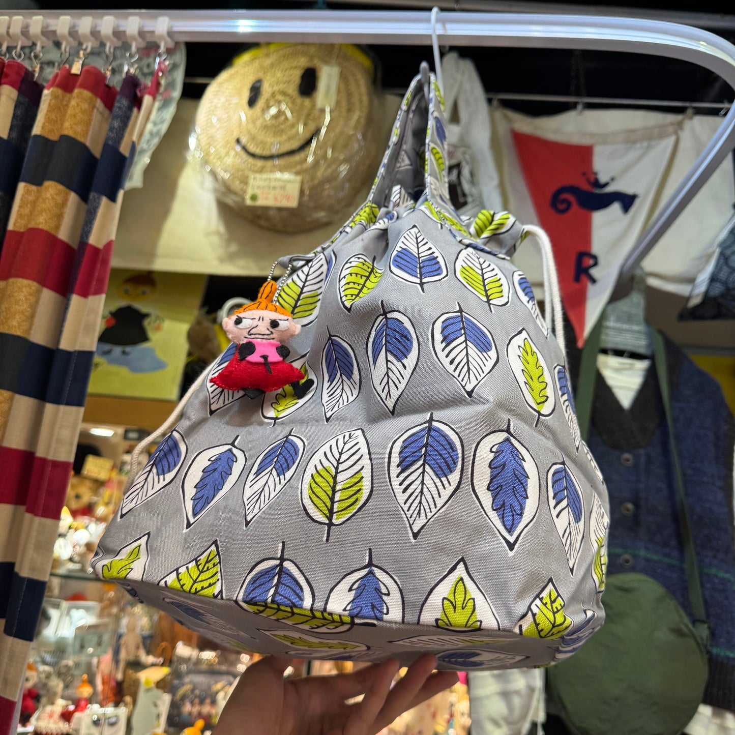Handmade Leaf 2Way Hand Bag, fabric from Japan