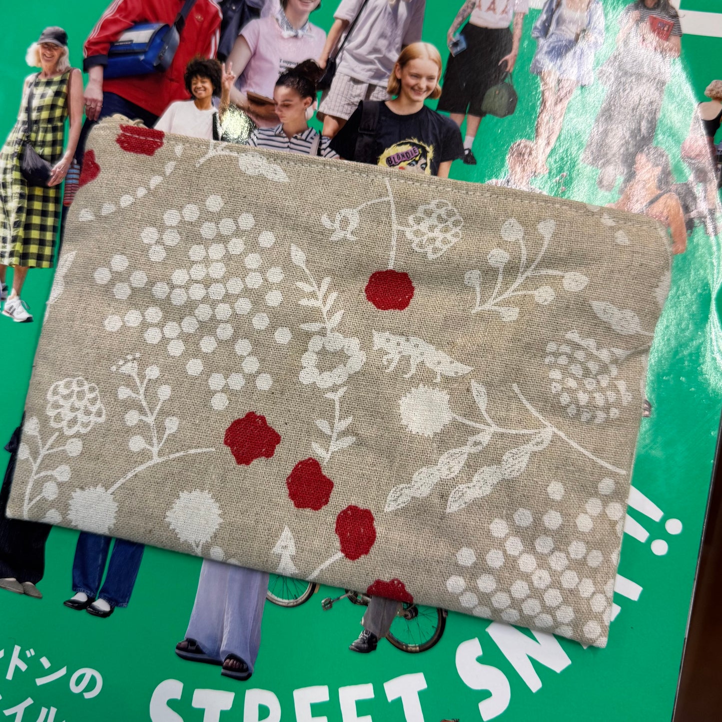 Handmade Small Pouch, fabric from Japan