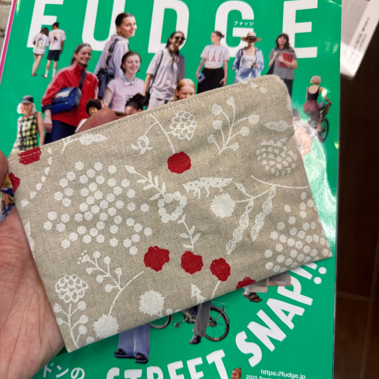 Handmade Small Pouch, fabric from Japan
