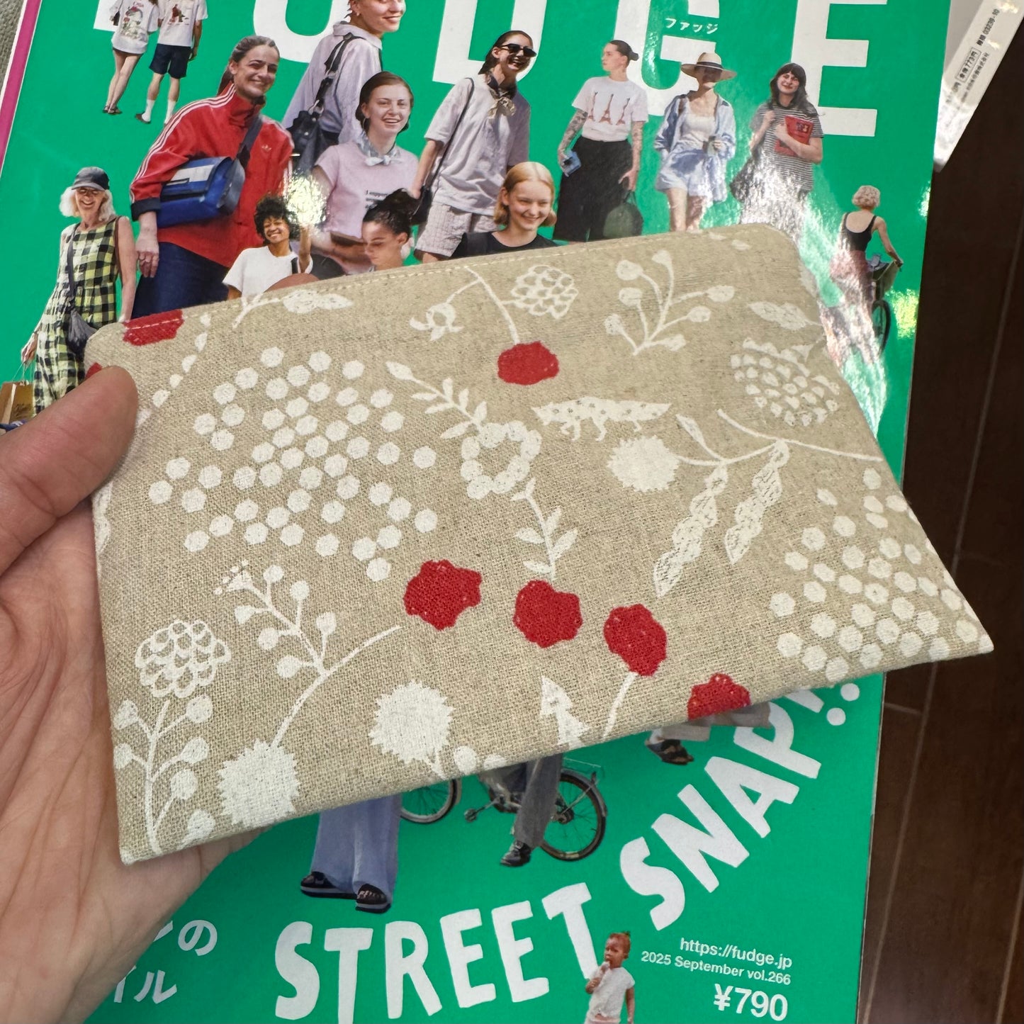 Handmade Small Pouch, fabric from Japan