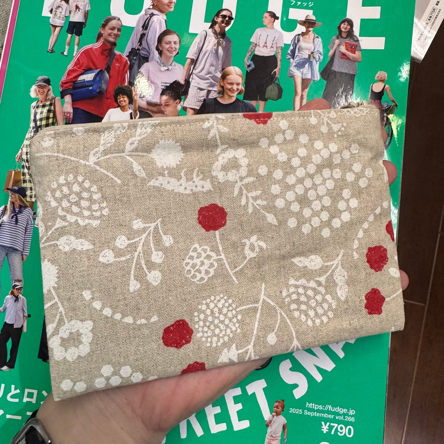 Handmade Small Pouch, fabric from Japan