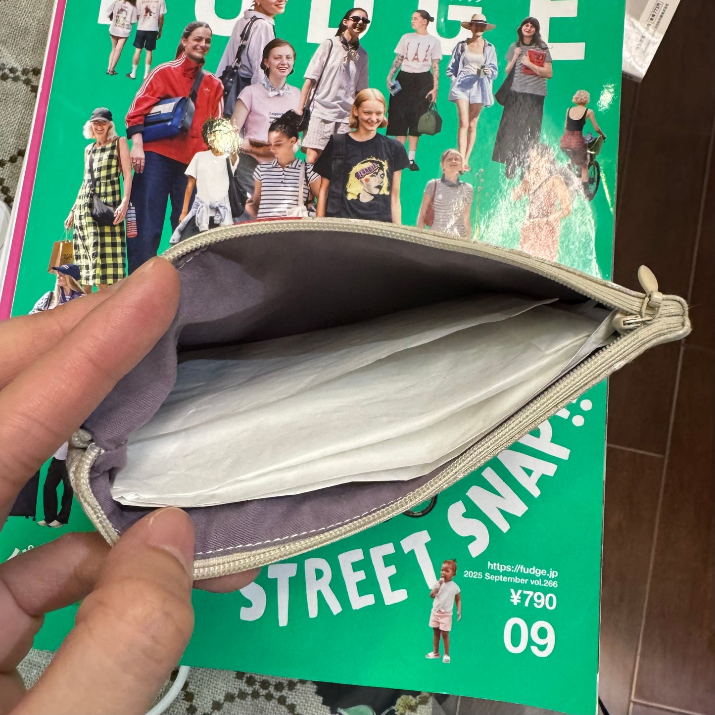 Handmade Small Pouch, fabric from Japan