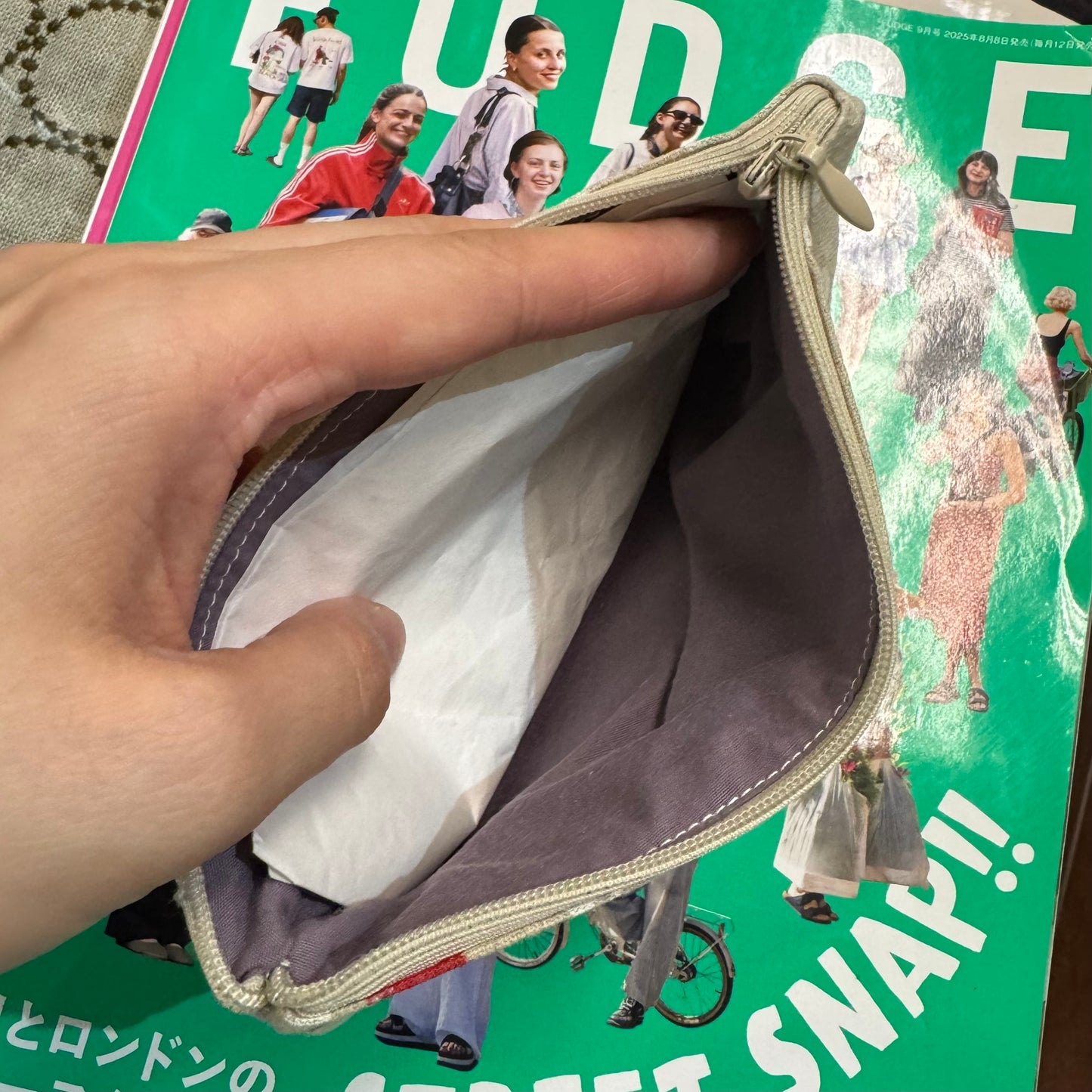 Handmade Small Pouch, fabric from Japan