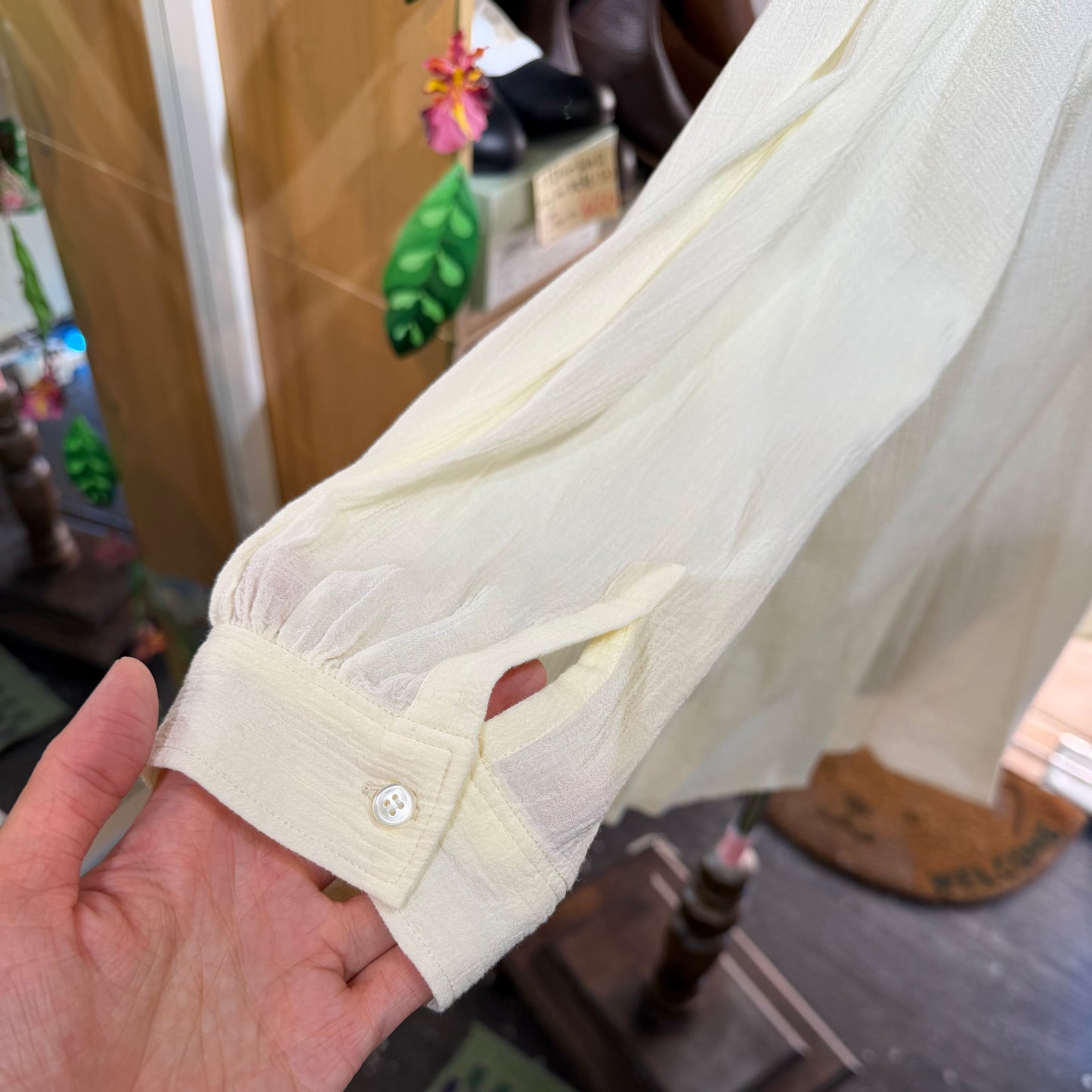 Tang Ivory Ruffle Frill Shirt