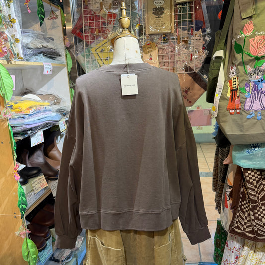 Estroislose Brown Sweatshirt, made in Japan
