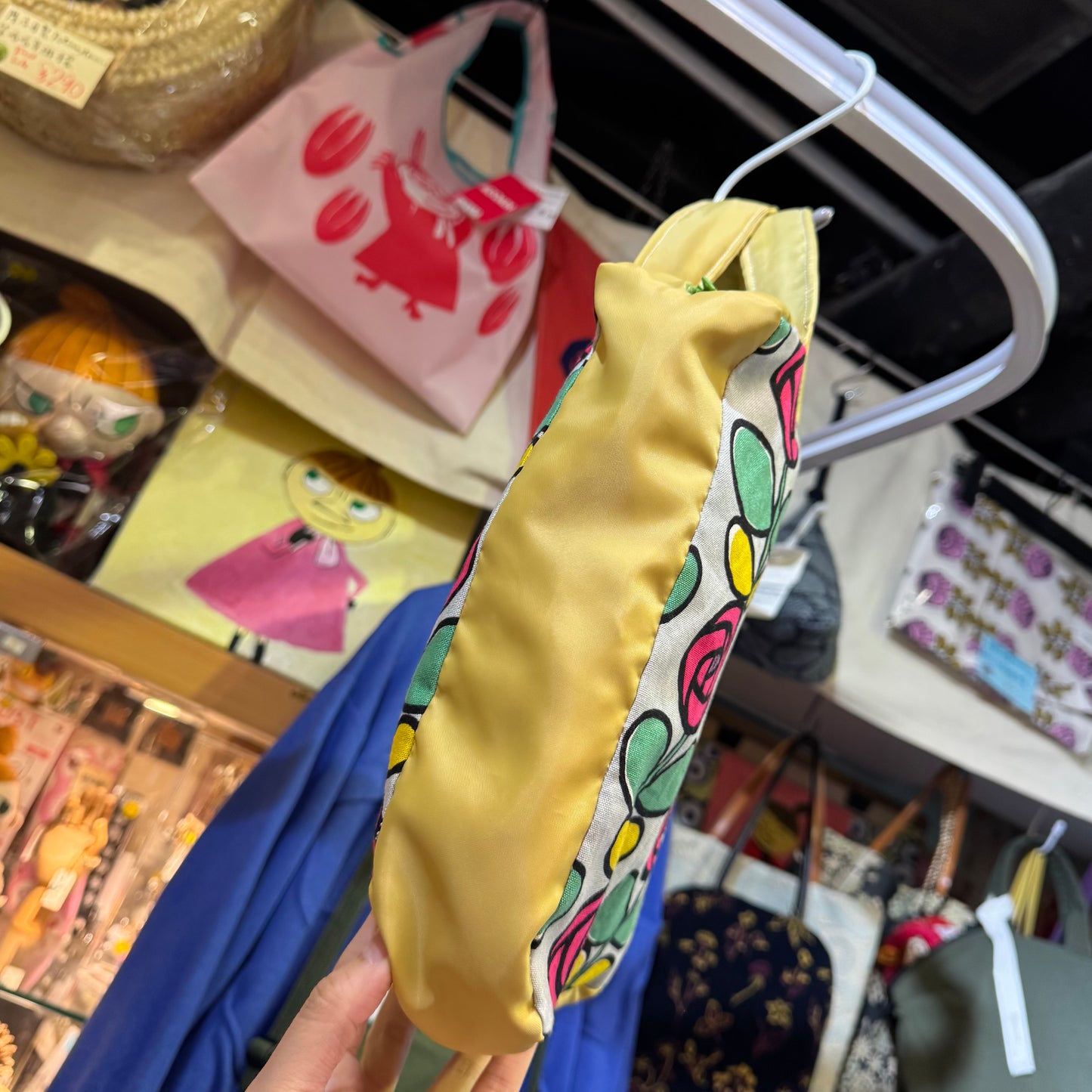 Handmade Floral Mini Hand Bag, Fabric from Japan