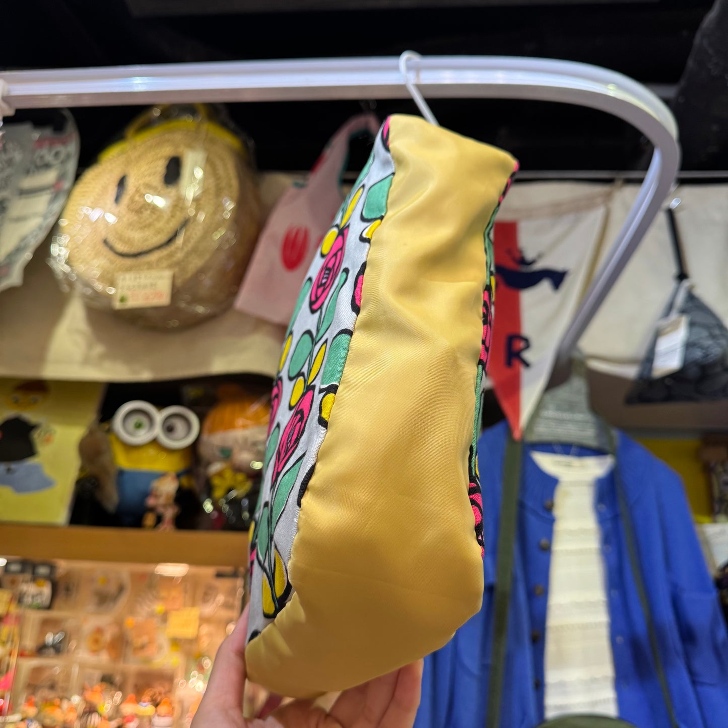 Handmade Floral Mini Hand Bag, Fabric from Japan