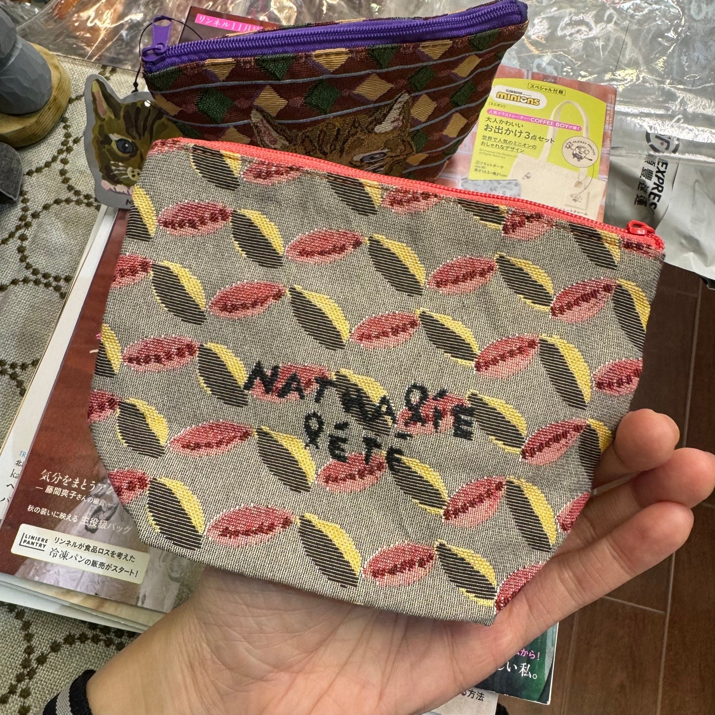 Nathalie Lete Cat Pouch, 2 patterns