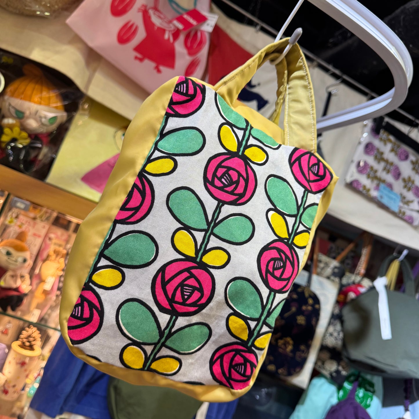 Handmade Floral Mini Hand Bag, Fabric from Japan