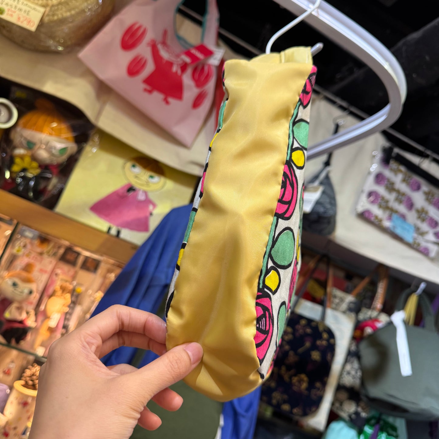 Handmade Floral Mini Hand Bag, Fabric from Japan