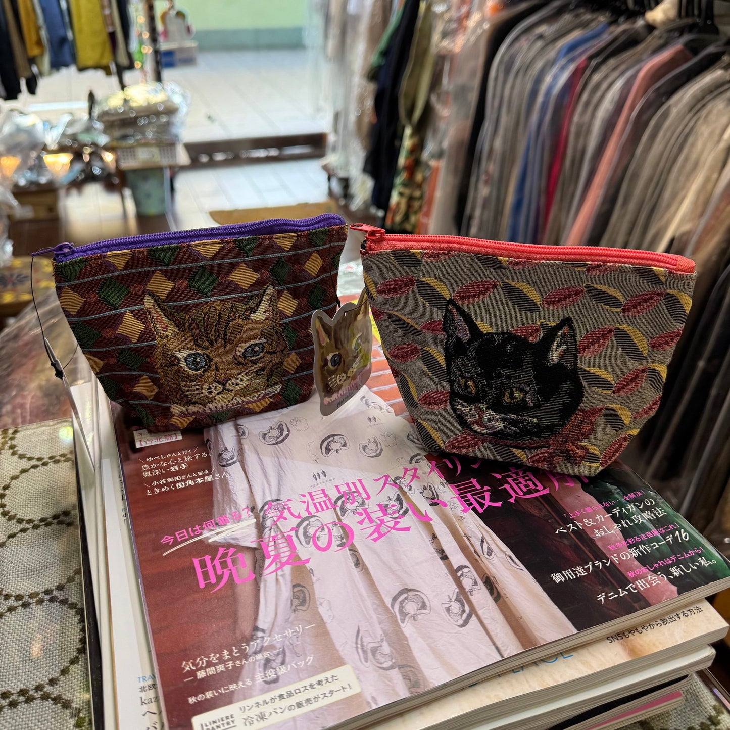 Nathalie Lete Cat Pouch, 2 patterns