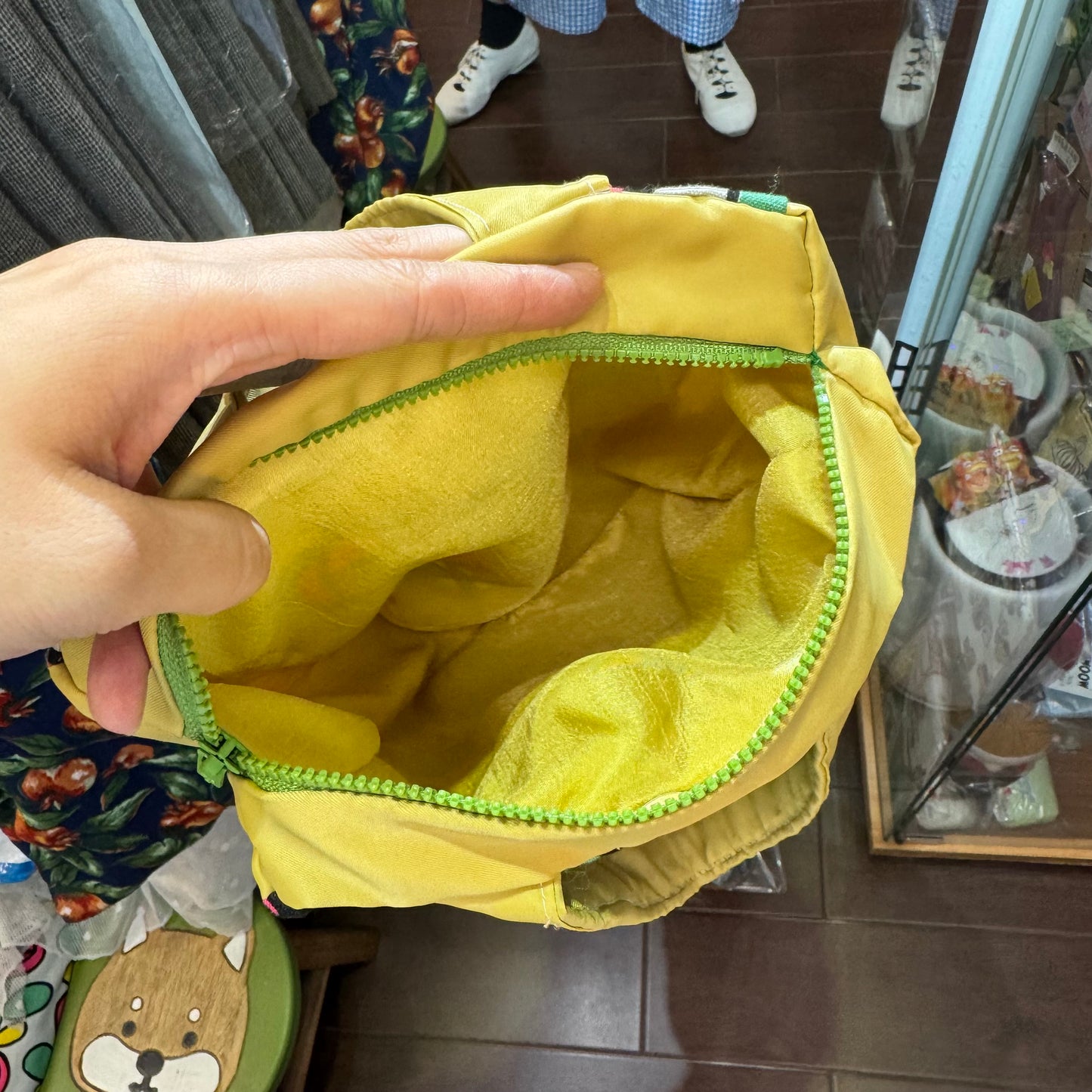 Handmade Floral Mini Hand Bag, Fabric from Japan