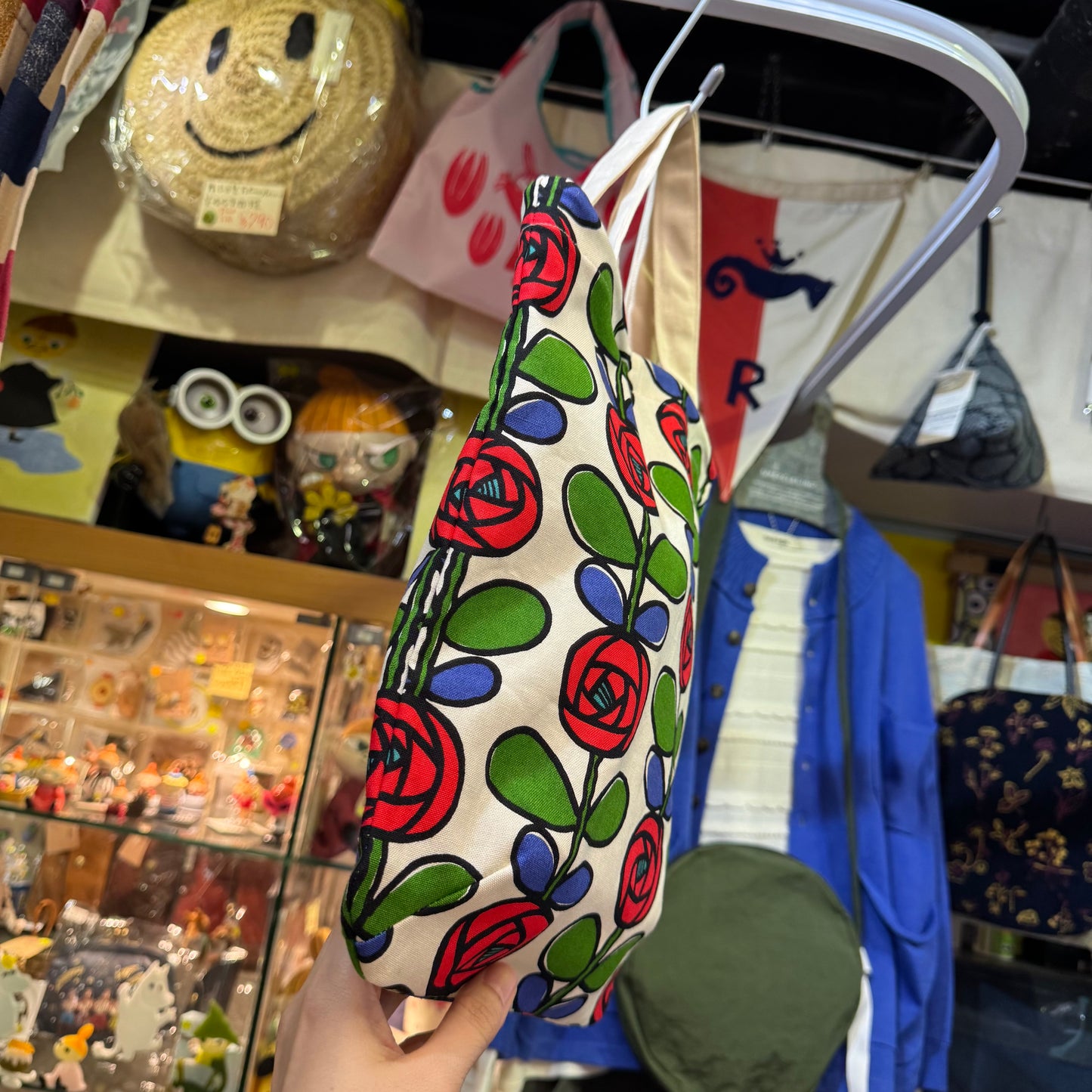 Handmade Floral Hand Bag, Fabric from Japan