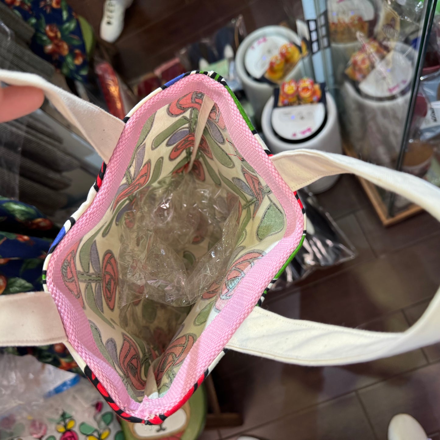 Handmade Floral Hand Bag, Fabric from Japan