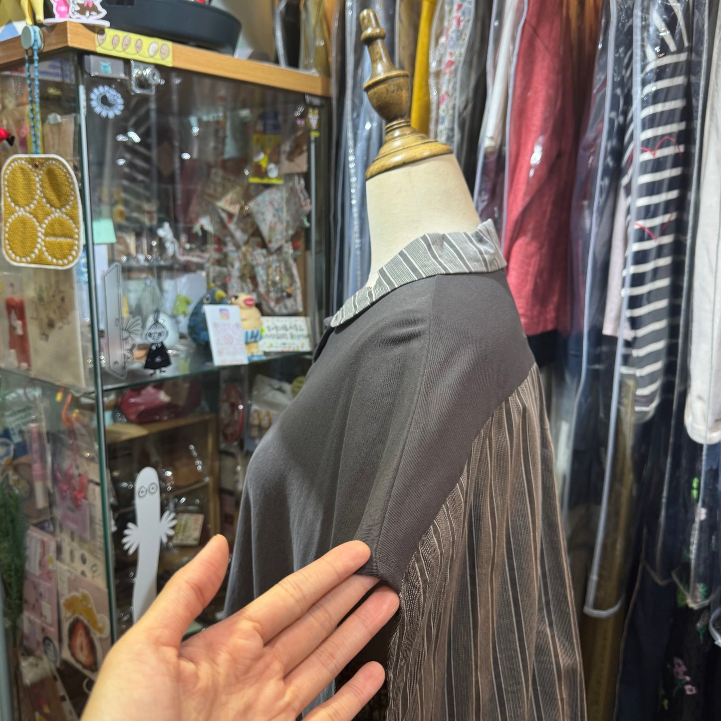 Sale- Cotton… Charcoal Top, made in Japan