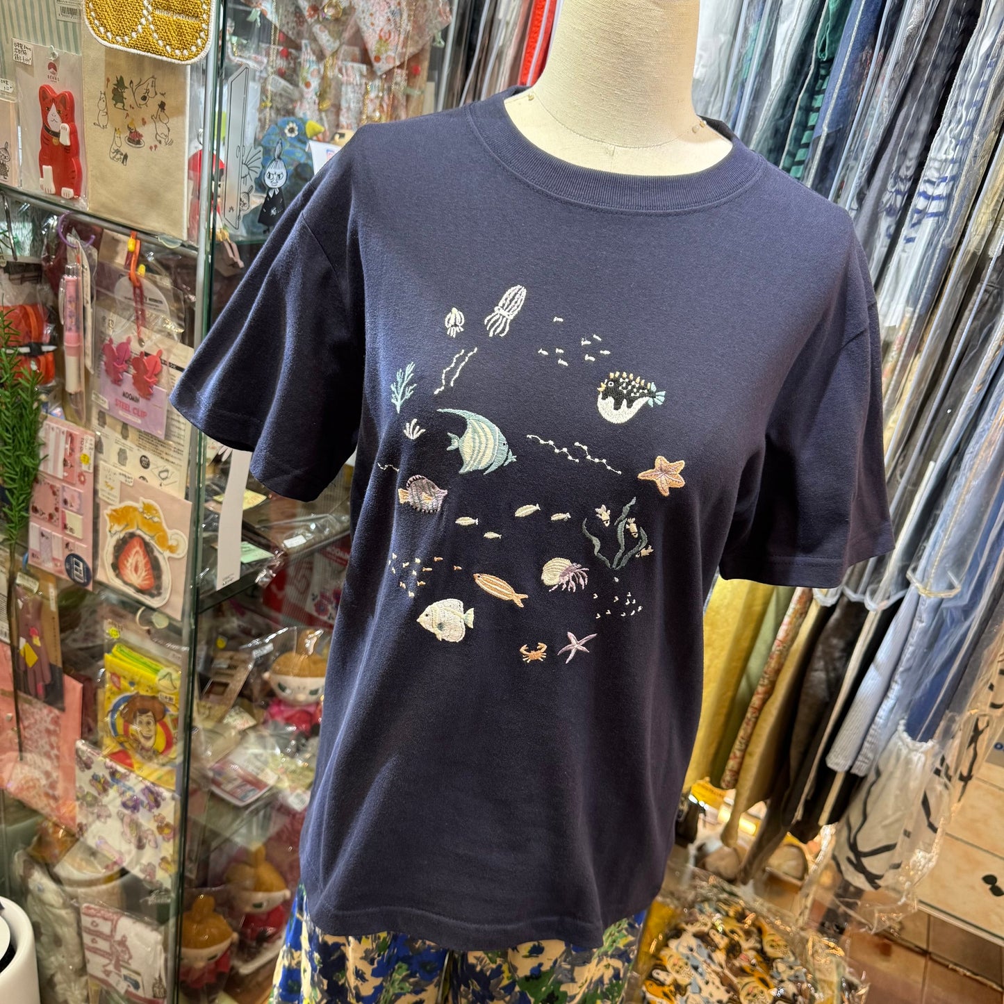 Sale- L’atelier du Savon Ocean Embroidery T-shirt, 2 Colors