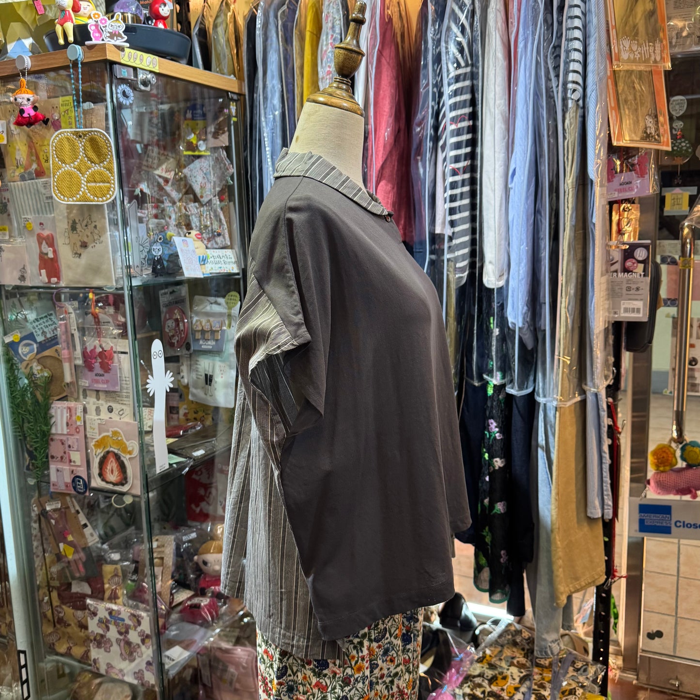 Sale- Cotton… Charcoal Top, made in Japan