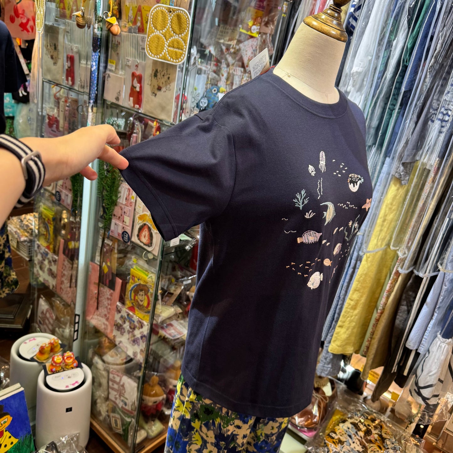 Sale- L’atelier du Savon Ocean Embroidery T-shirt, 2 Colors