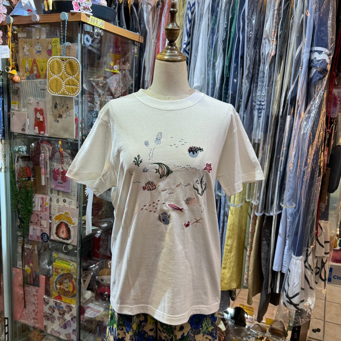 Sale- L’atelier du Savon Ocean Embroidery T-shirt, 2 Colors