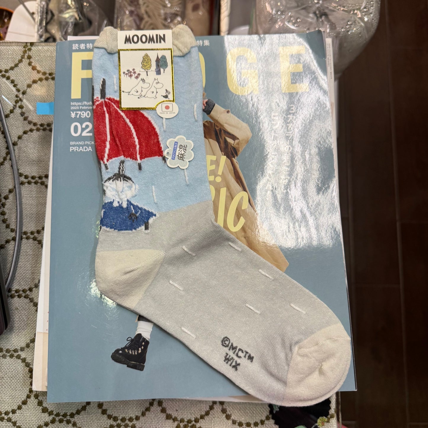 Moomin and Little My Socks, 2 Colors, made in Japan