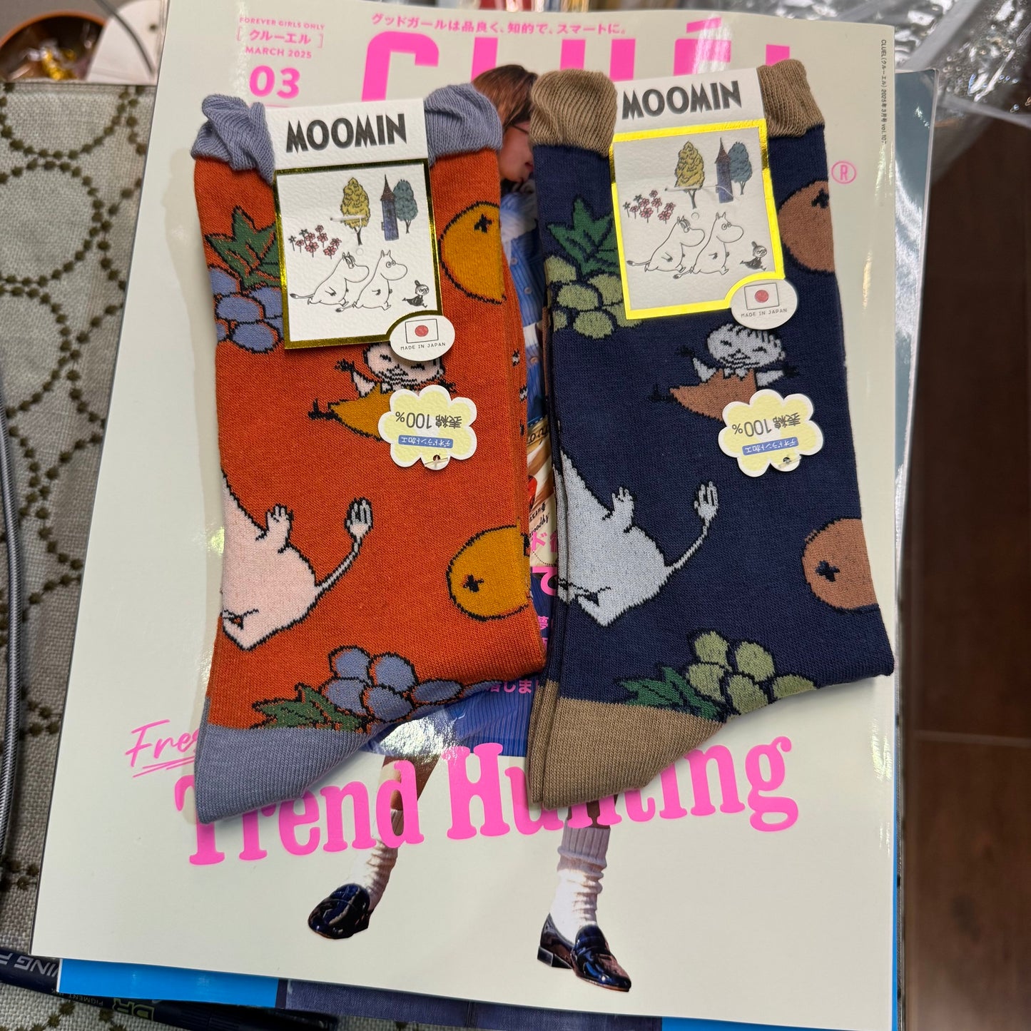 Moomin and Little My Fruits Socks, 2 Colors, made in Japan