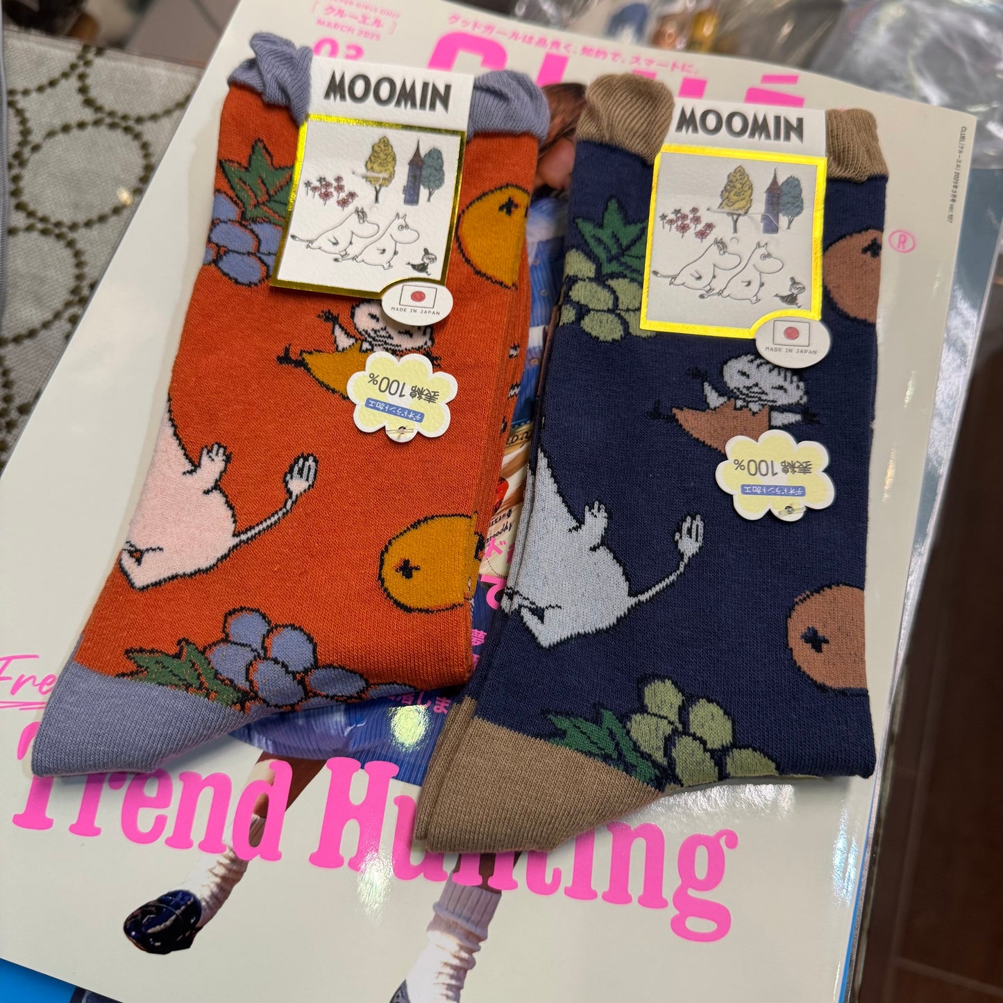 Moomin and Little My Fruits Socks, 2 Colors, made in Japan