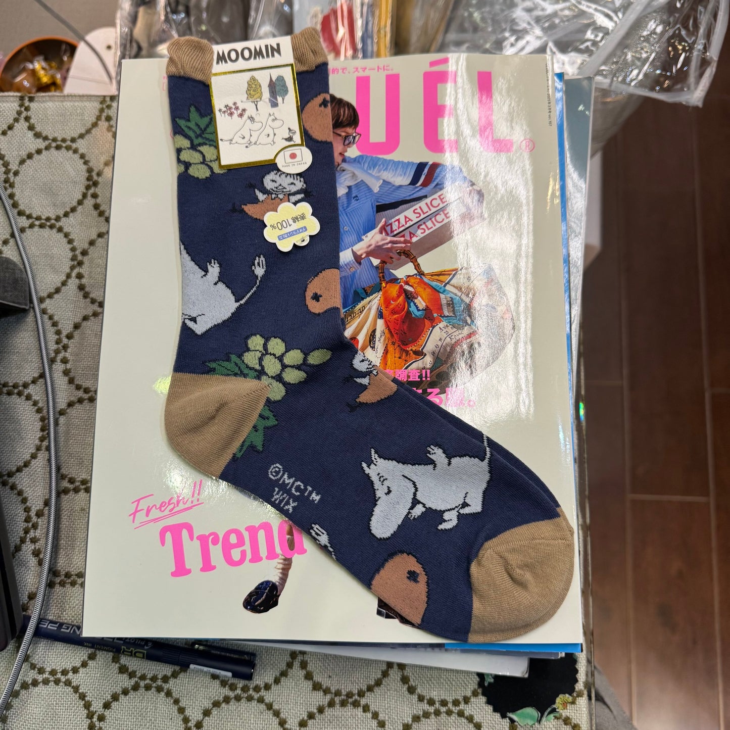 Moomin and Little My Fruits Socks, 2 Colors, made in Japan