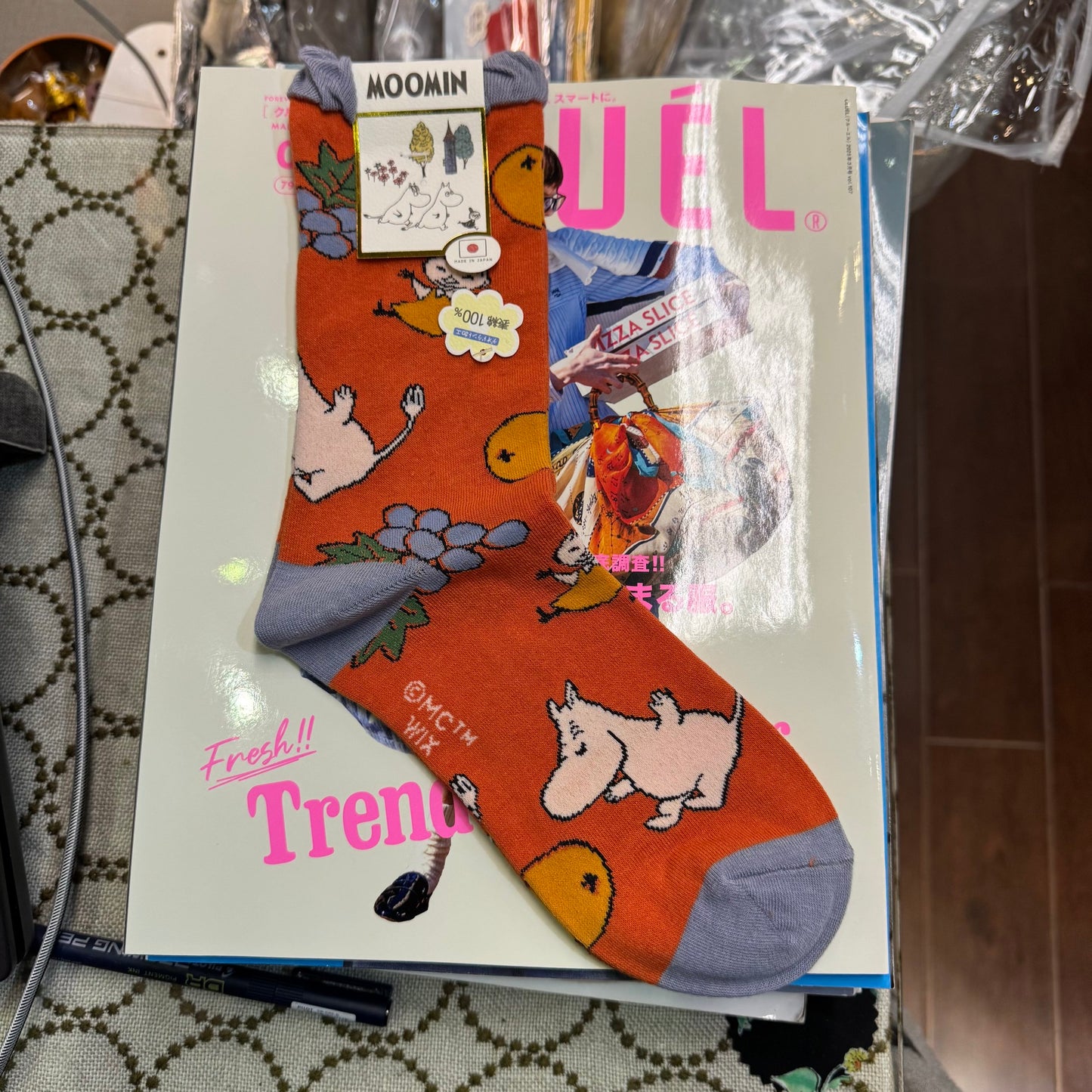 Moomin and Little My Fruits Socks, 2 Colors, made in Japan