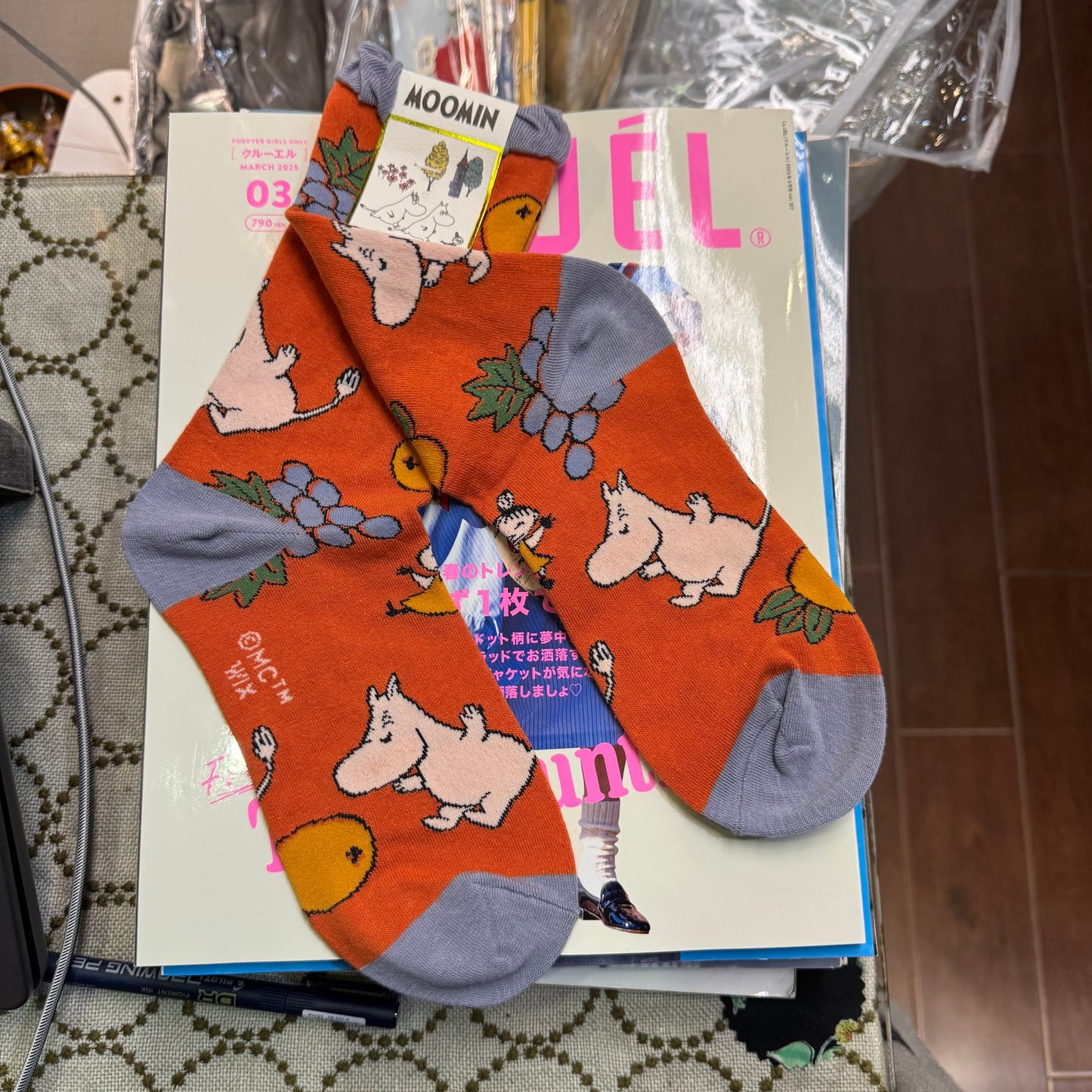 Moomin and Little My Fruits Socks, 2 Colors, made in Japan