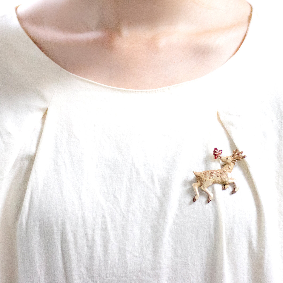Palnart Poc Deer 🦌 Brooch, made in Japan