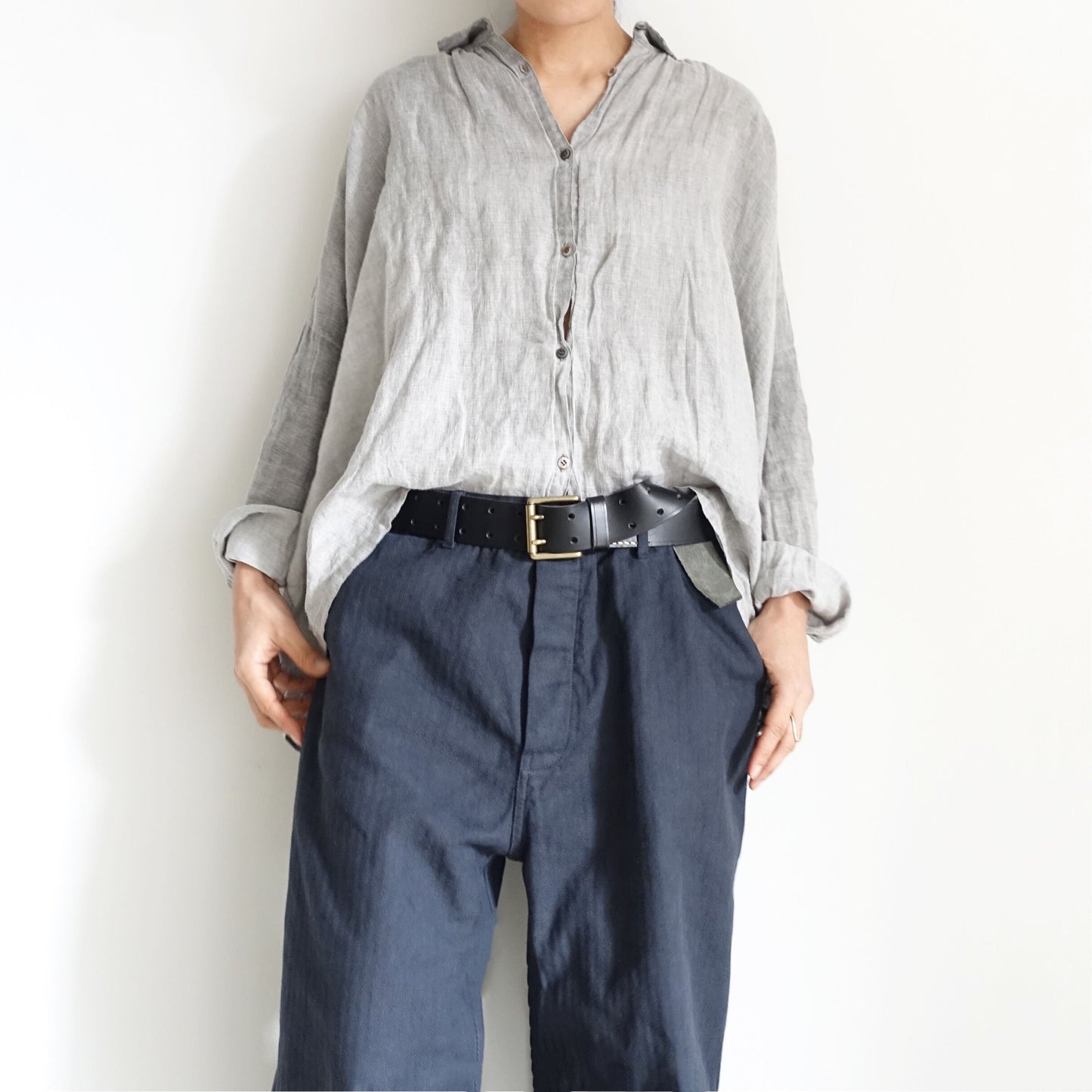 Sale- Ichi ANTIQUITES Cowhide Belt, 2 Colors, made in Japan