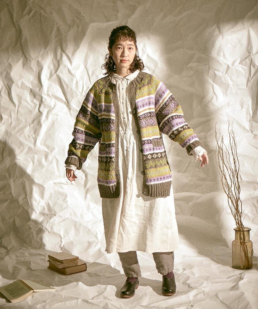 Sale- Tumugu Long Cardigan, Handmade in Peru
