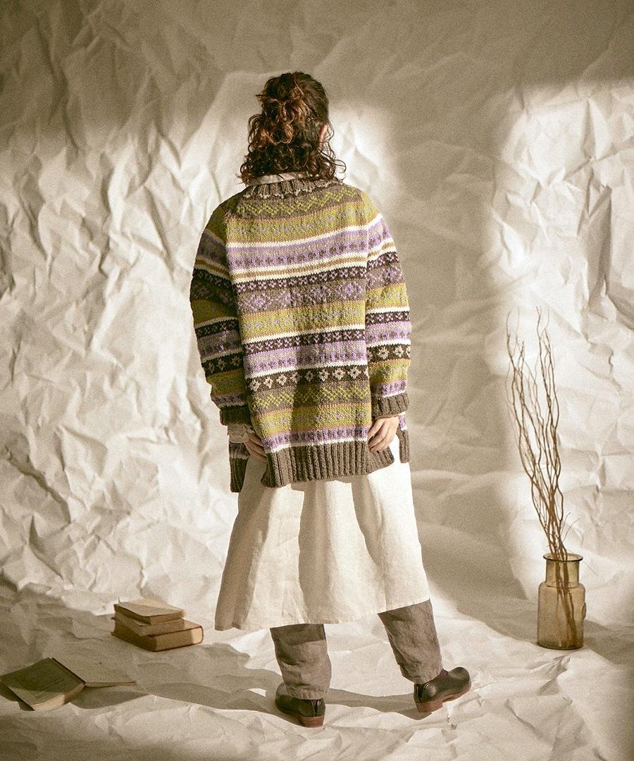 Sale- Tumugu Long Cardigan, Handmade in Peru