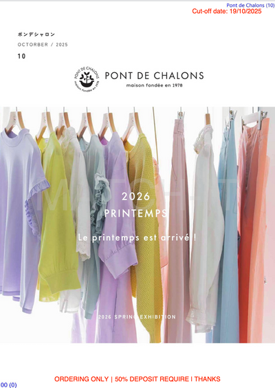 Pont De Chalons Spring 2026 (截單日期: 19/10/2025)