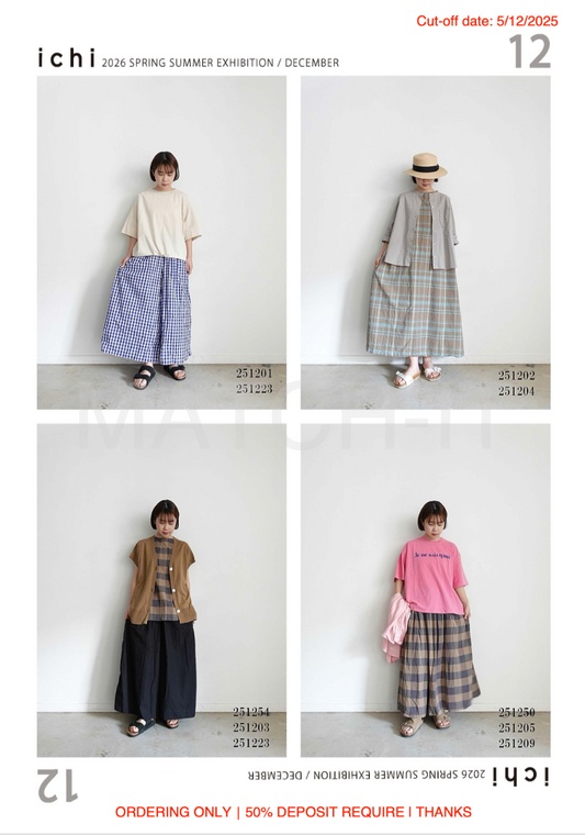 Ichi 2026SS （截單日期: 5/12/2025）