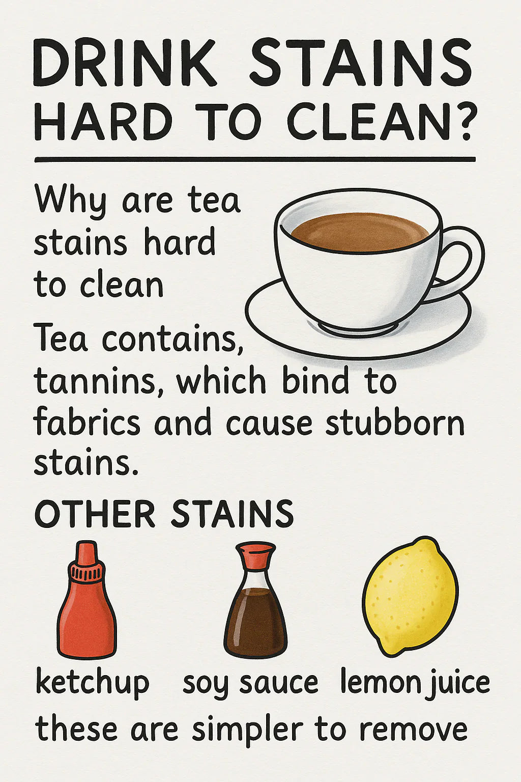 Removal Plan of Lemon tea stain!
