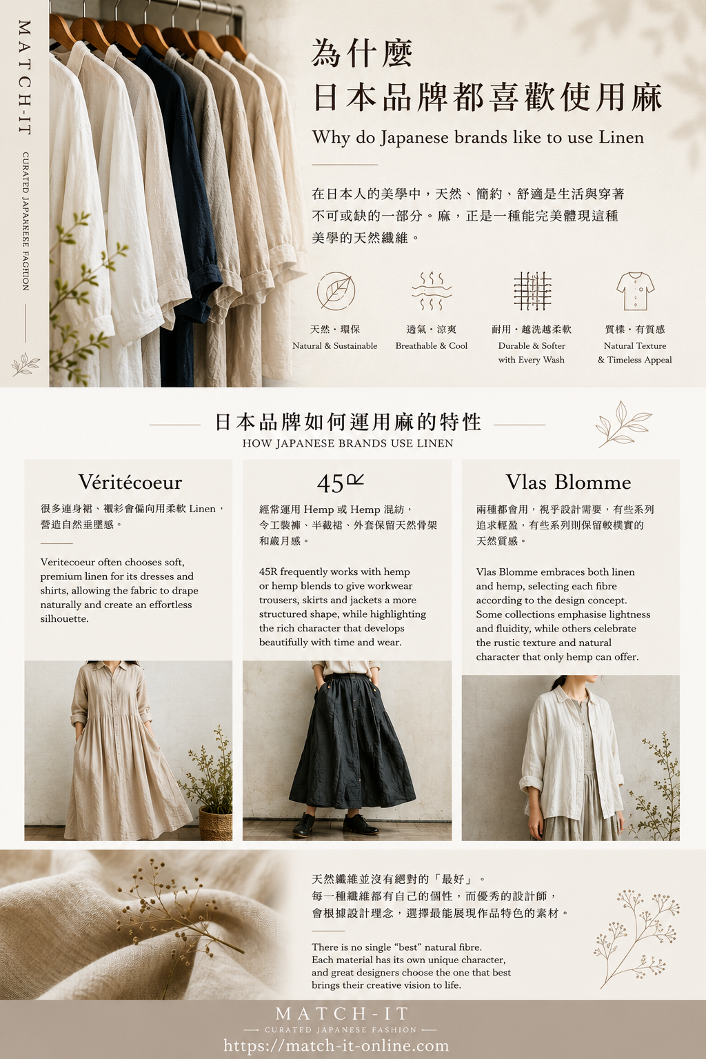 為什麼日本品牌都喜歡使用麻/ Why do Japanese brands like to use Linen？