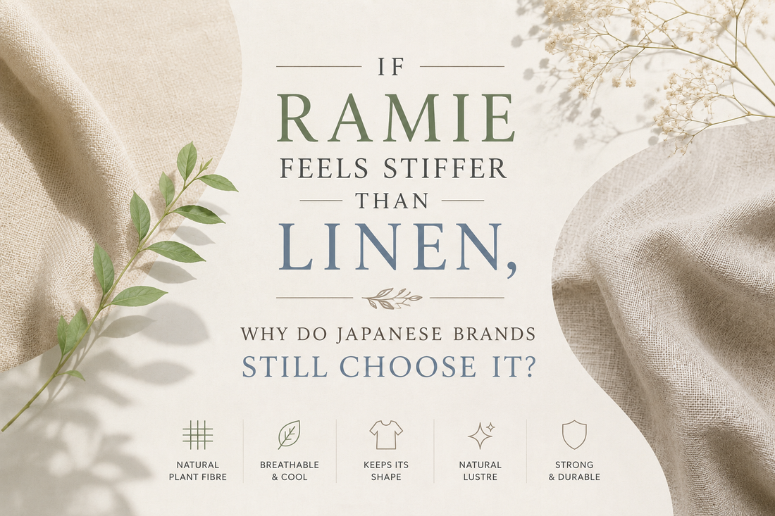 Ramie 普遍較硬身，為什麼日本品牌仍然喜歡使用？If Ramie Feels Stiffer Than Linen, Why Do Japanese Brands Still Choose It?