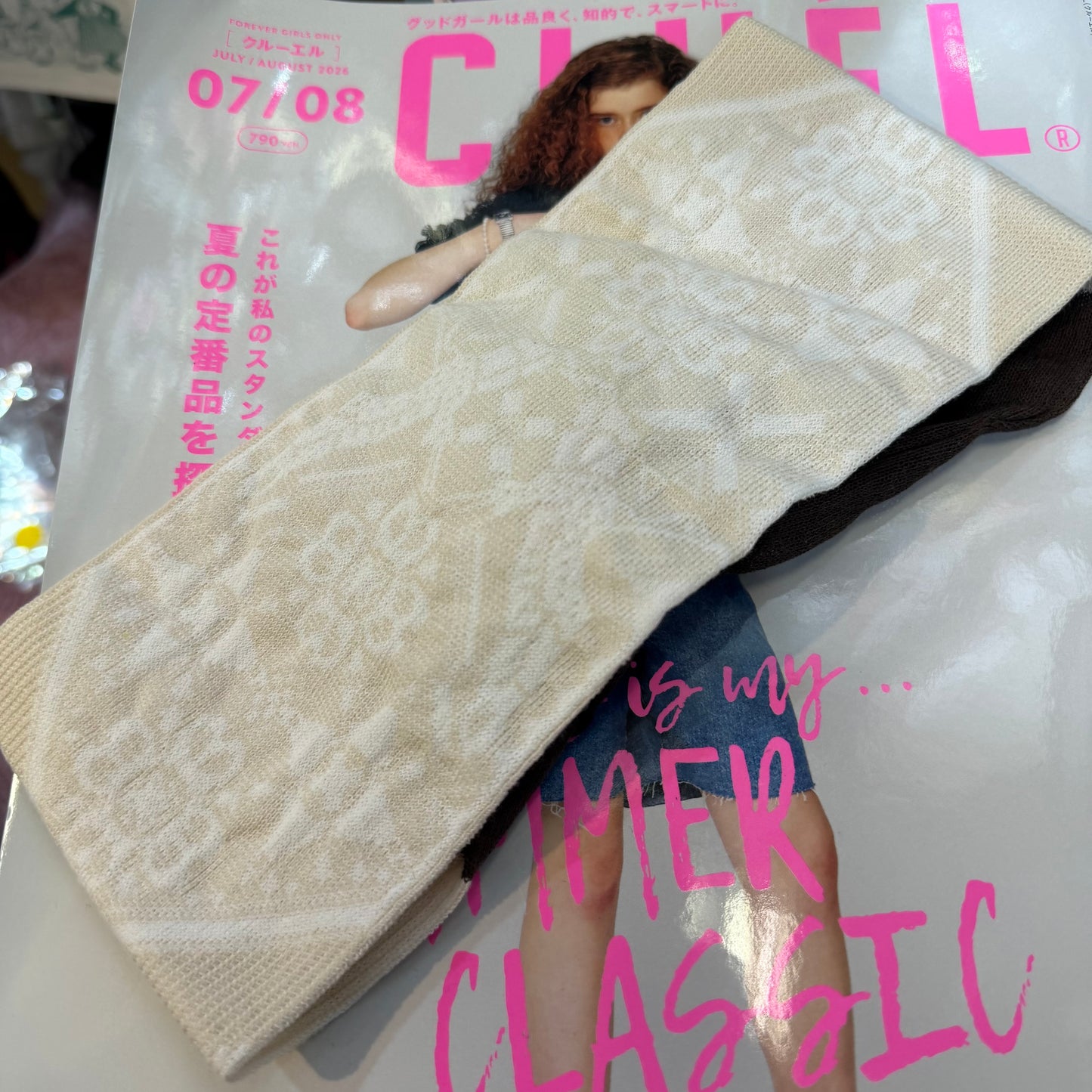 Sale- Nonnette Ivory X Pink Hairband, made in Japan