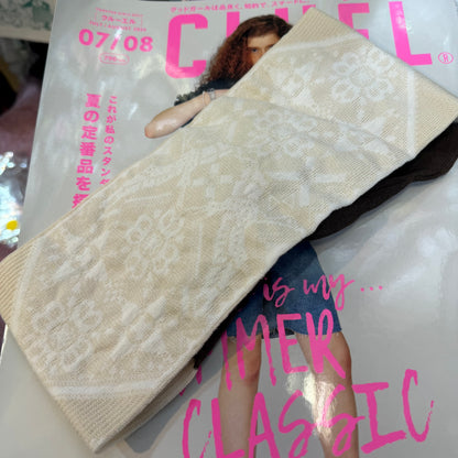 Sale- Nonnette Ivory X Pink Hairband, made in Japan