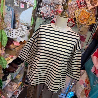 Days Striped T-shirt, 3 Colors, made in Japan